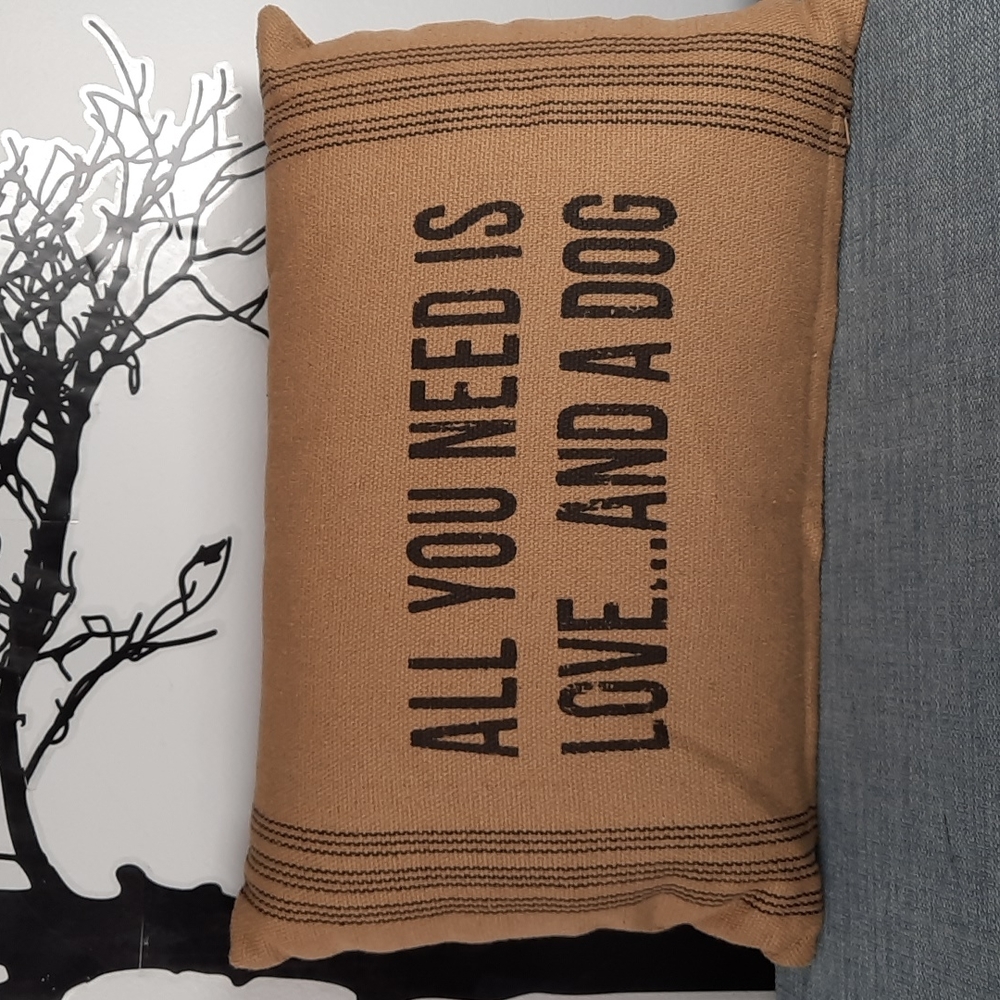 Funny Accent Pillow All You Need Love And A Dog Gift Home Bedroom Living Decor